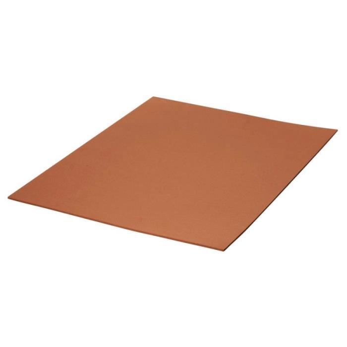 Pack of 5 large thermoformable foam rubber sheets, 30 x 45 cm, 2 mm thick - light brown