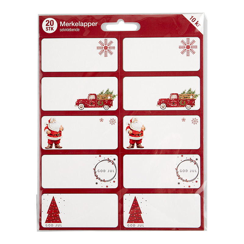 Etiquetas de regalo para el hogar, 20 unidades autoadhesivas