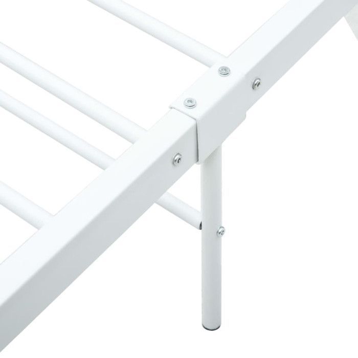 Estructura de cama vidaXL de metal blanco, 160 x 200 cm