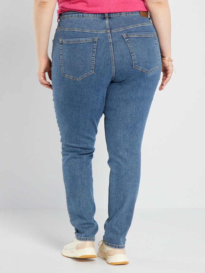 Calça jeans slim de cintura alta - L32 - AZUL