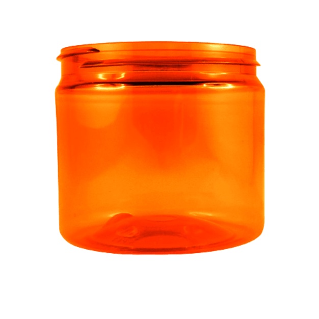 Pot PET recyclé orange BASIC 200 ml - sans bouchage