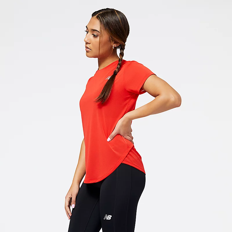 Accelerate Kurzarmbluse für Damen – TRUE RED