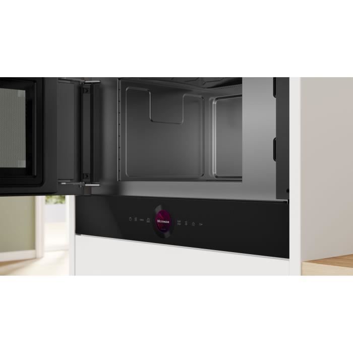 Einbau-Mikrowelle (Einzelgerät) – BOSCH SER8 – BFL7221B1 – Schwarz – 21 l – 38,2 x 59,4 x 31,8 cm