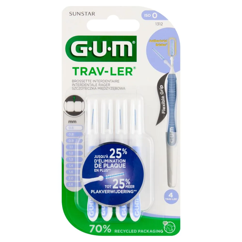 Gum Trav-Ler 0.6 mm Szczoteczki międzyzębowe