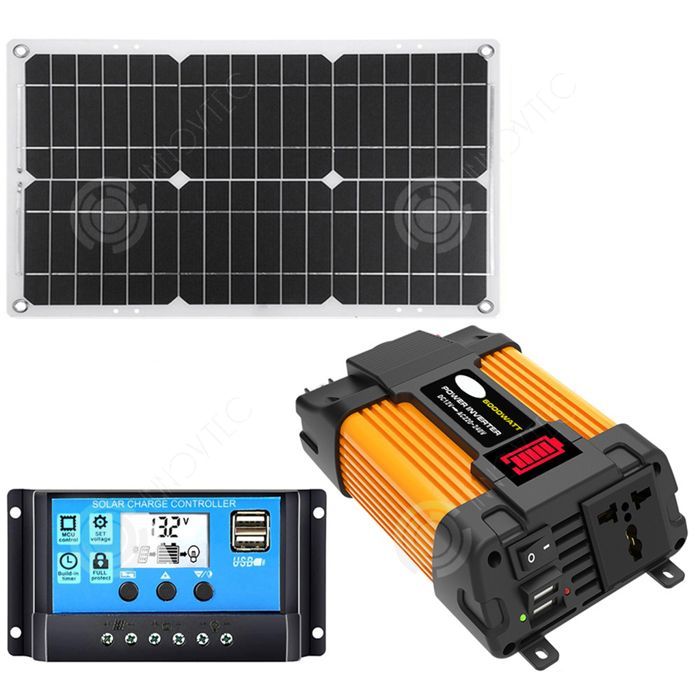 INN 500W 12V-220V Faltbares Solarpanel mit intelligenter Digitalanzeige, komplettes faltbares Solarpanelsystem