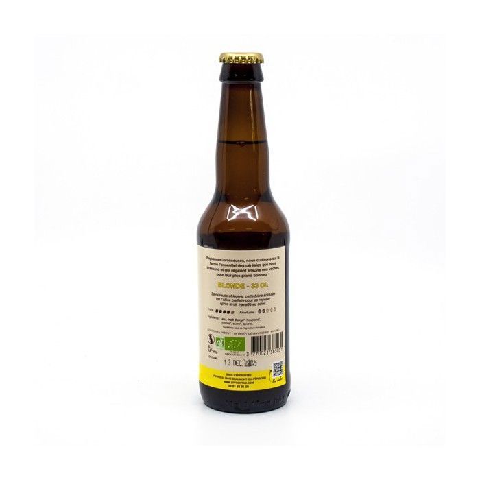 Bière Blonde Artisanale du Périgord After Foin Brasserie Effrontad' Bio 33cl