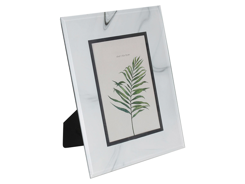 Ramka na zdjęcia Inko 10x15 cm marmurkowa szara