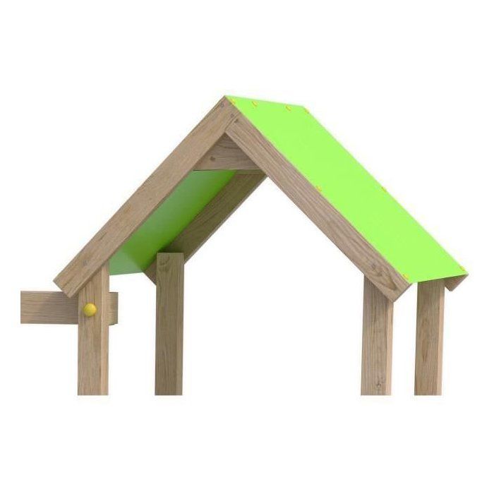 TRIGANO Aire de jeux en bois EASY XPERIENCE - 2 balancoires 1 toboggan - 6 enfants