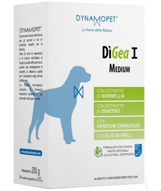 DYNAMOPET Digea I Medium voor honden, 20 zakjes van 10 g, aanvullend voer