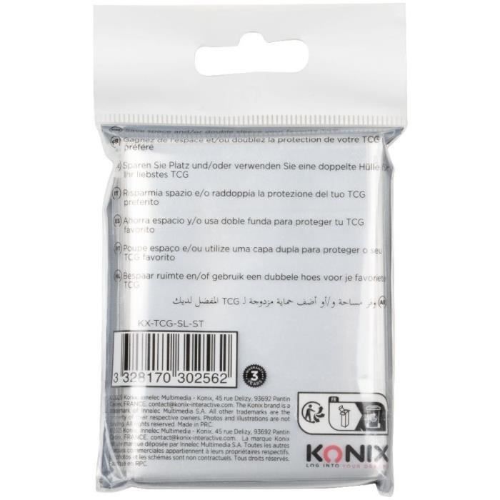 Protetores de Cartas - KONIX - Protetores Perfeitos - 100 unidades - Compatíveis com Magic: The Gathering e Pokémon - Transparentes