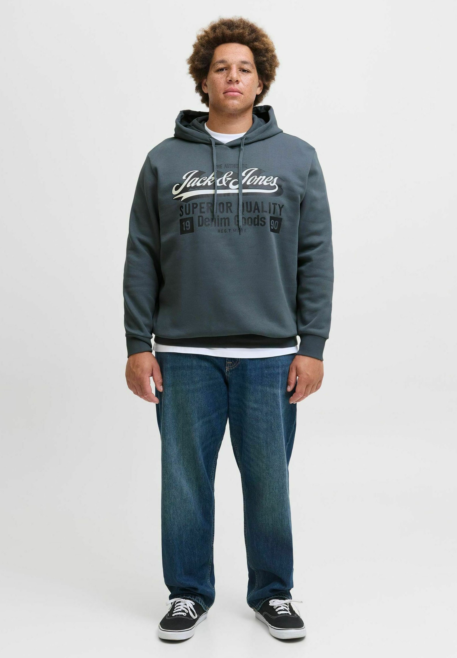 Sweat à capuche Jack & Jones JJELOGO - temps orageux