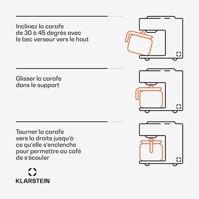 Kaffeemaschine – Klarstein Arabica – Permanentfilter – Für 12 Tassen – Roter Edelstahl