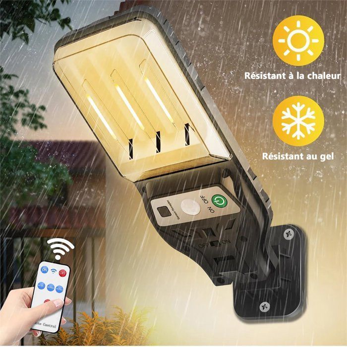Set di 2 applique da esterno con sensore di movimento, 3 modalità, impermeabili IP65, per pareti esterne, illuminazione stradale, colore nero.