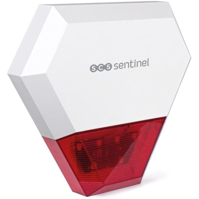 KitAlarm Additional Wired Outdoor Siren - SCS SENTINEL - 80m Range - Audible and Visual Alert