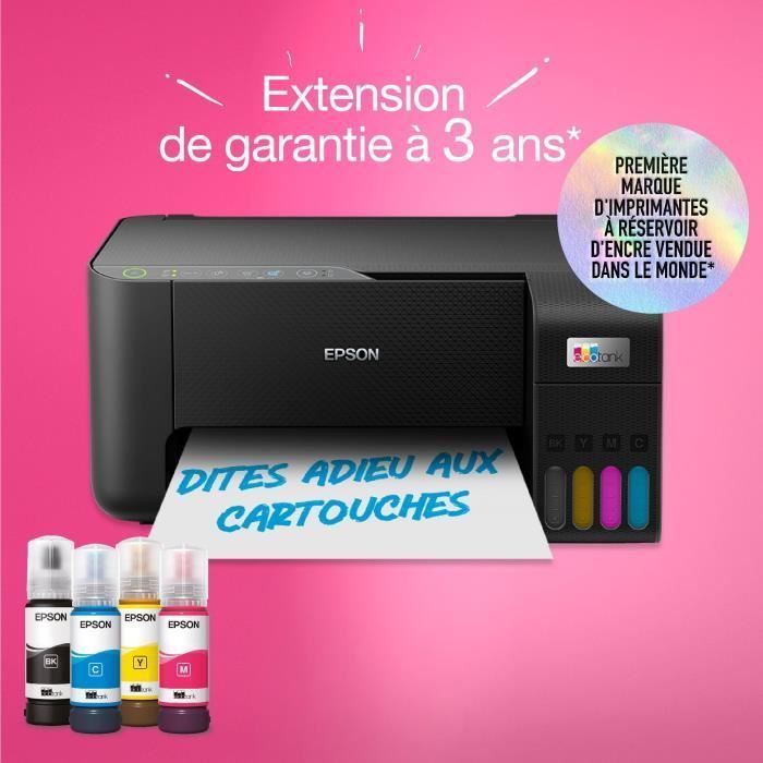 Impressora multifuncional A4 - EPSON - EcoTank ET-2860 - Wi-Fi - Equipada com tanques de tinta
