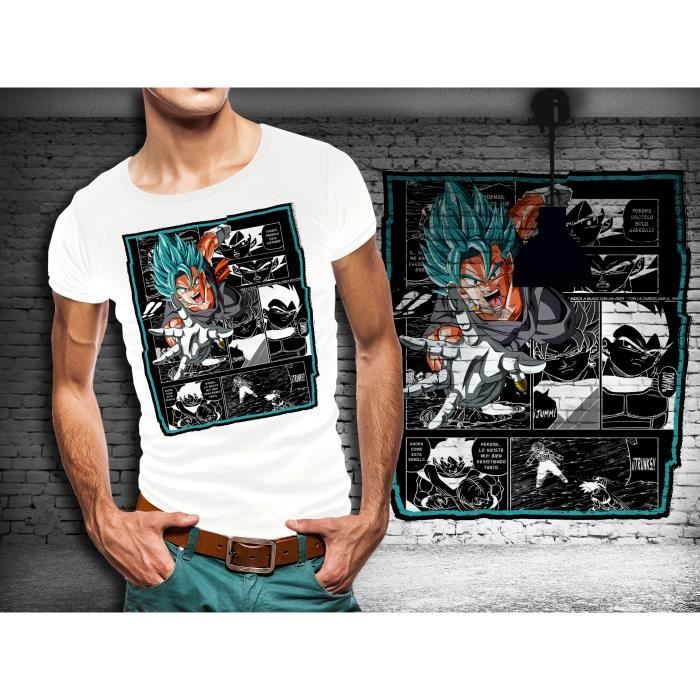 Wit T-shirt voor heren, maat M, Dragon Ball Z Manga Collectie 414