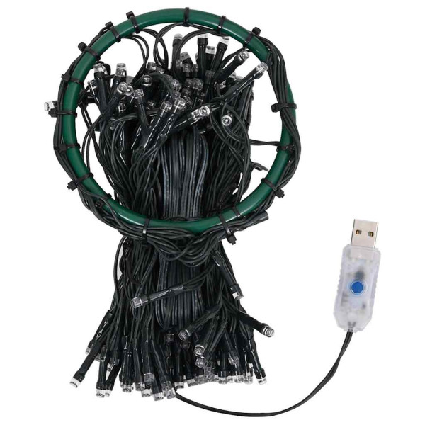 Lampka choinkowa Zielony 400 cm PVC vidaXL