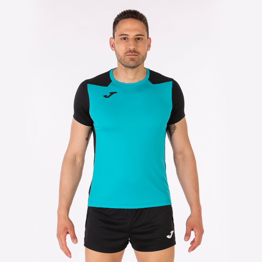 Camiseta Manga Corta Joma Record Ii Turquesa Negro