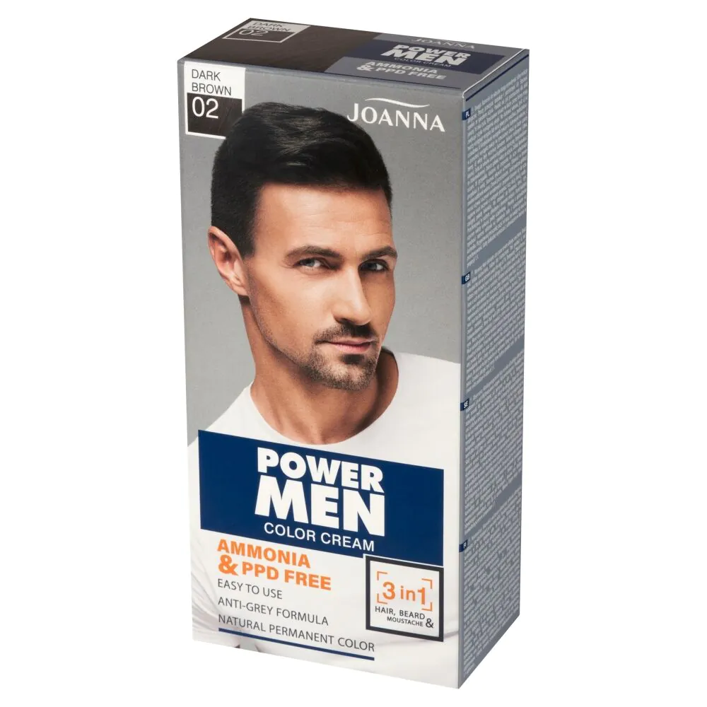 Joanna Power Man Color Farba do włosów 02 Dark Brown