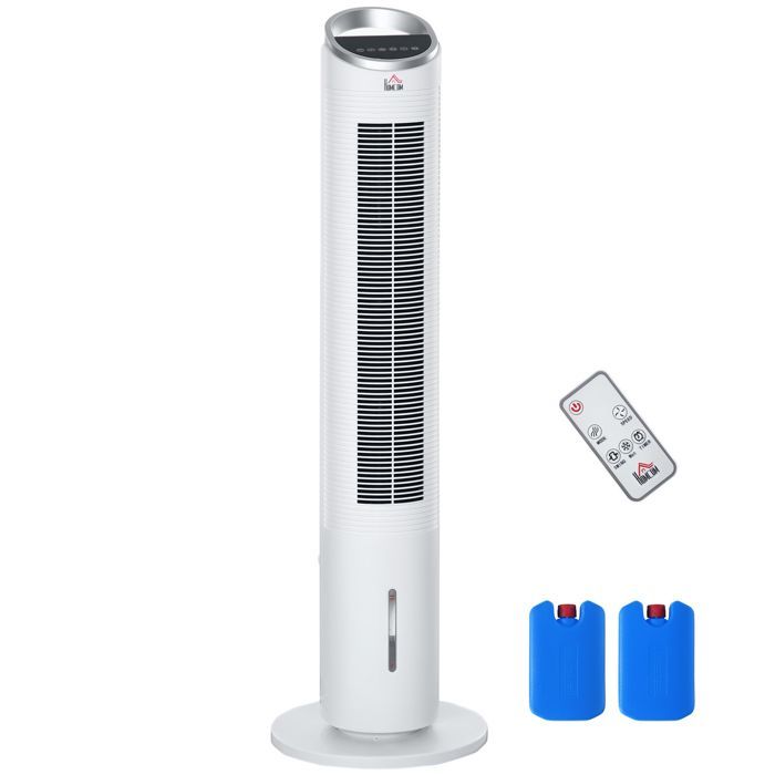 HOMCOM - Ventilador de torre - ABS - 30x30x100,8cm - Blanco