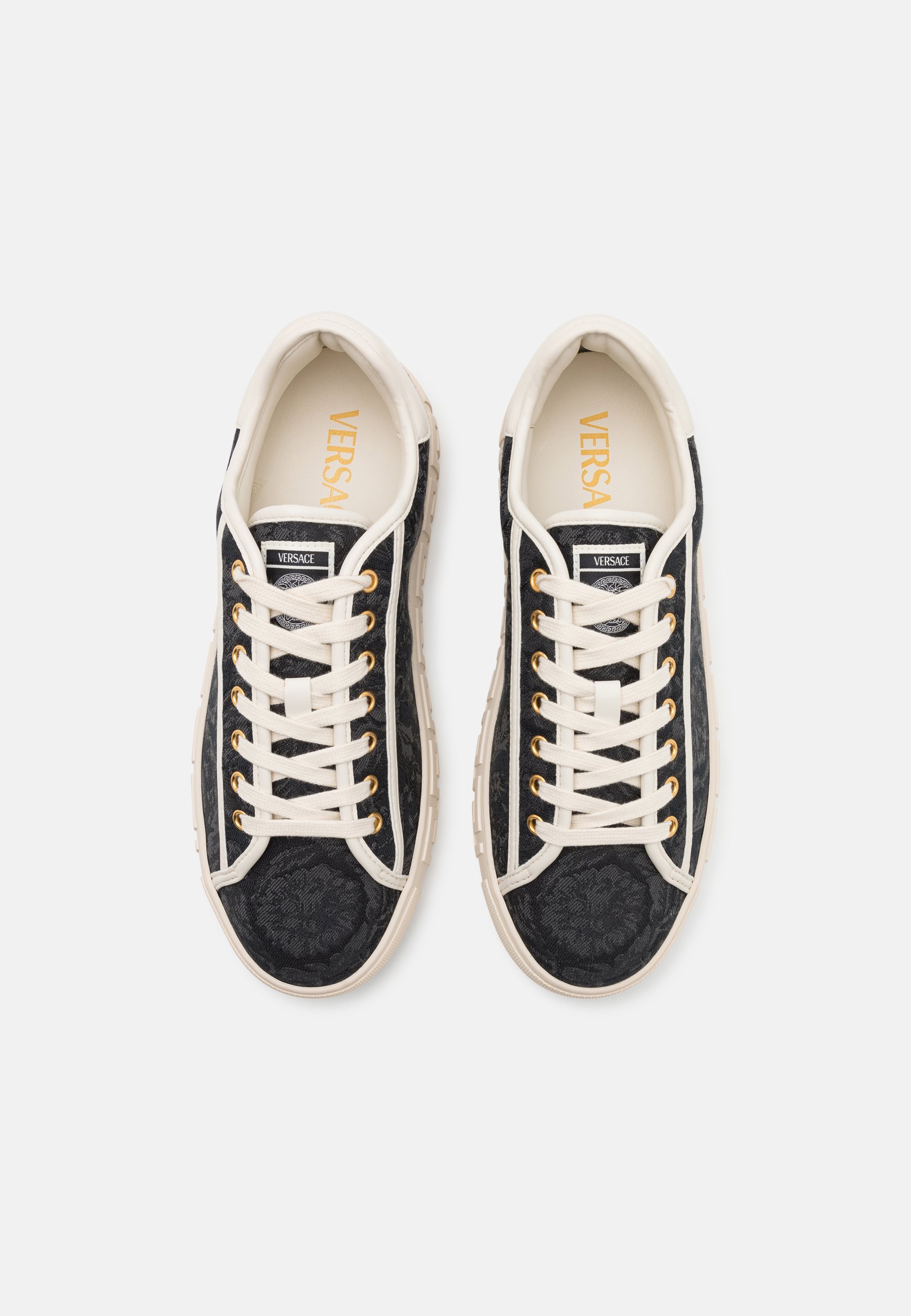 Versace Sneaker – Schwarz/Cremeweiß/Hellgold