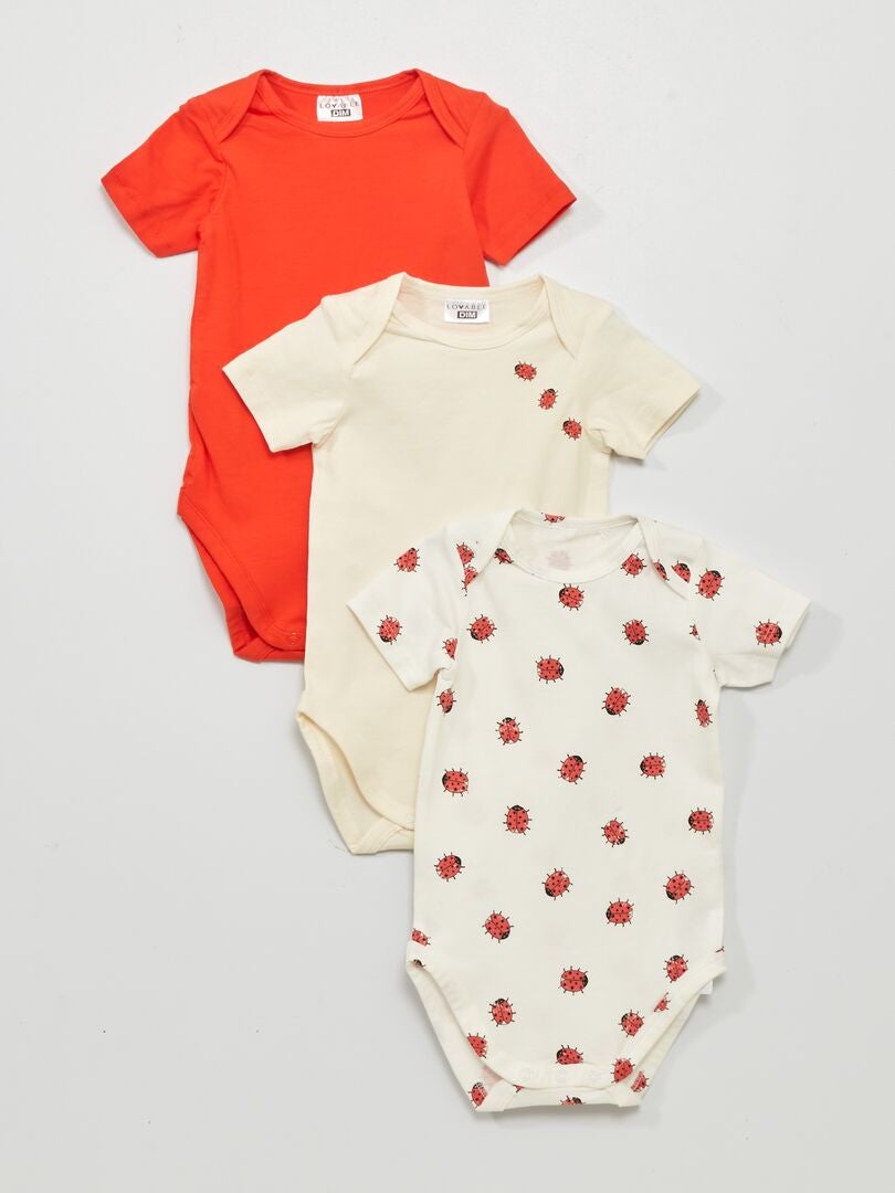 Set van 3 'DIM'-bodysuits - BEIGE