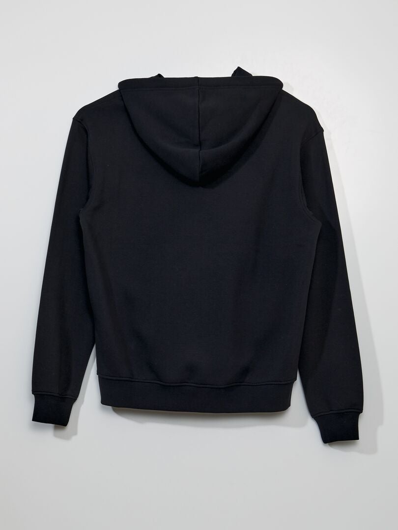 Fleece hoodie - Zwart