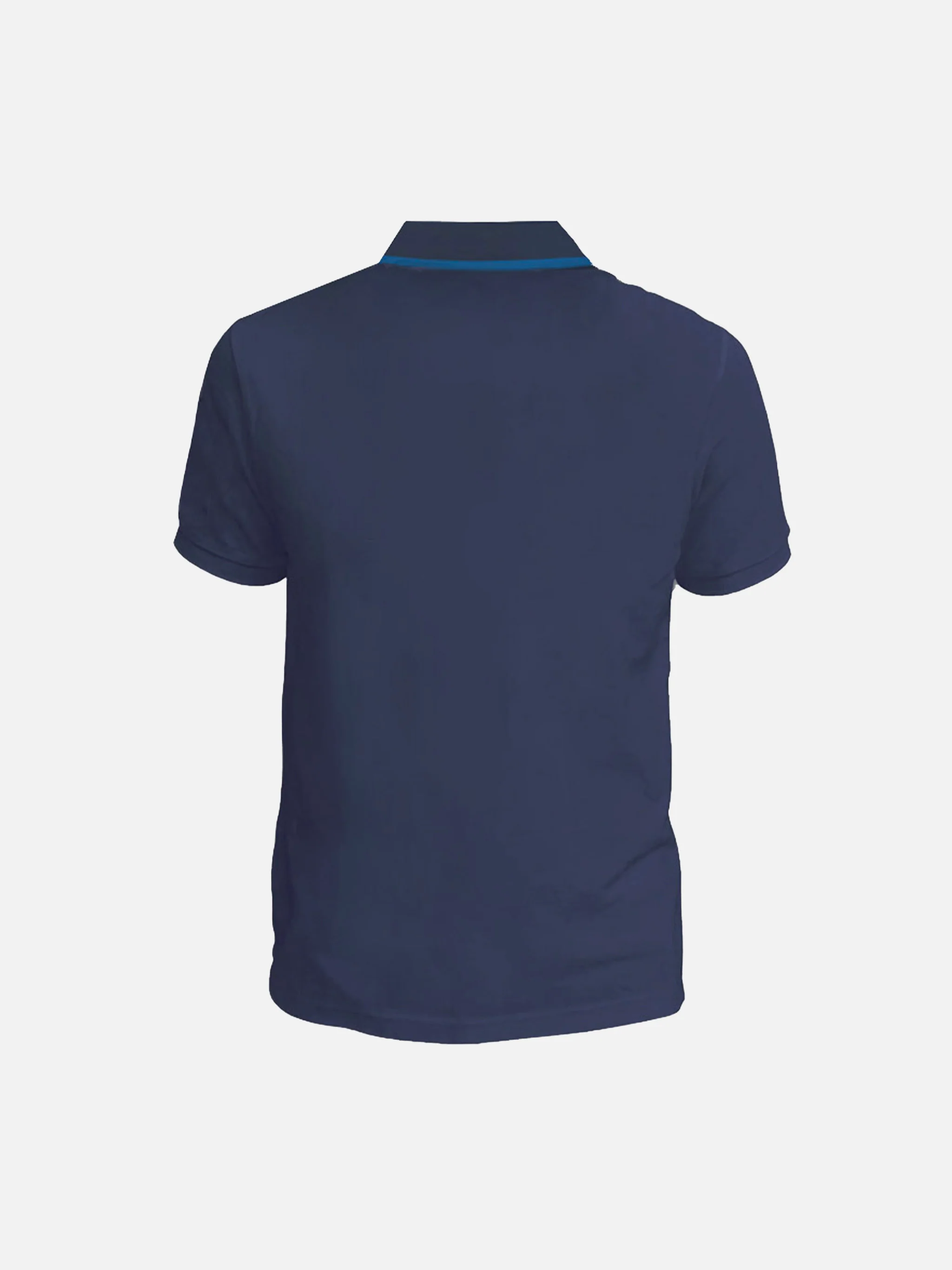 Kinderpoloshirt van blauw katoenpiqué.
