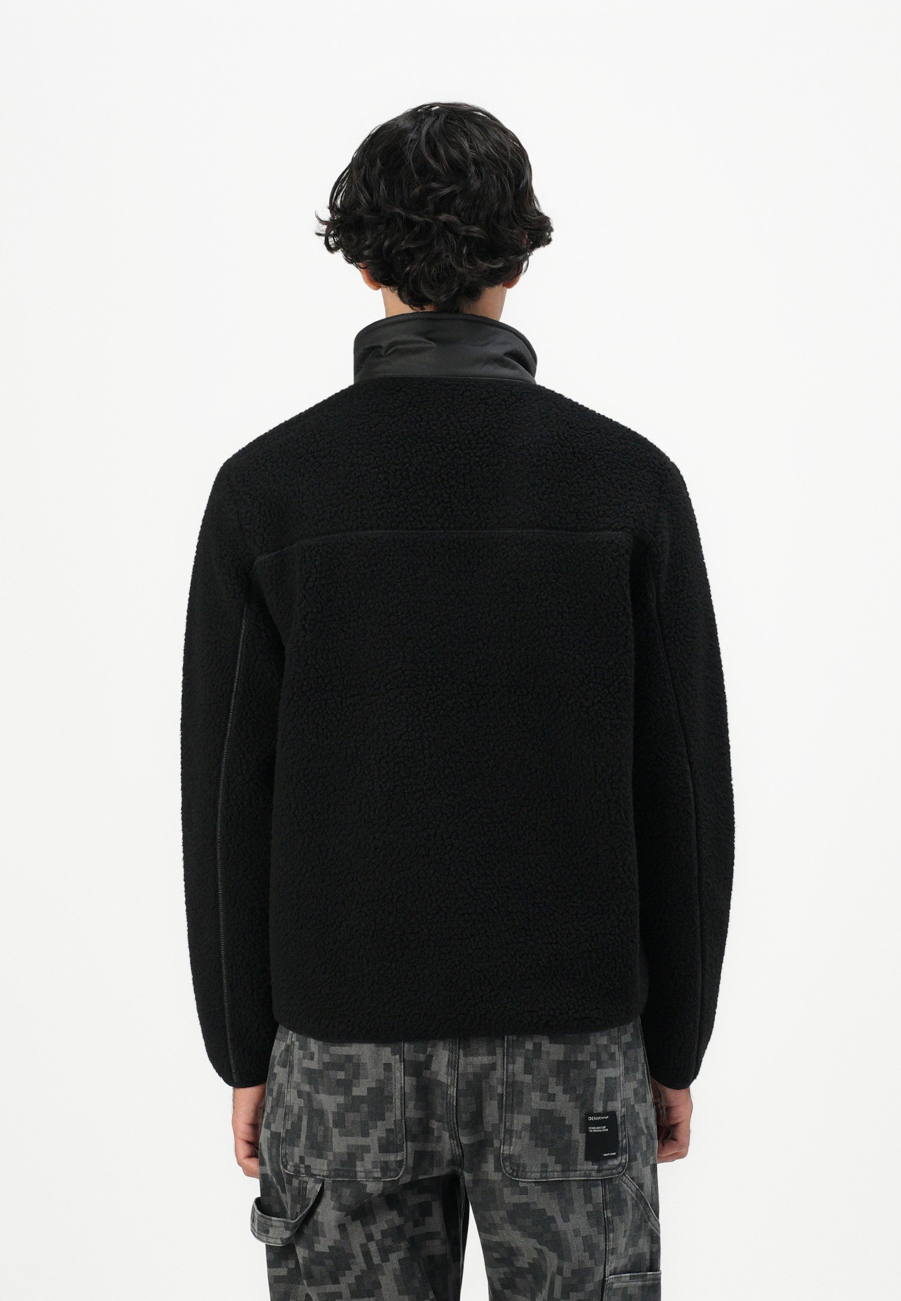 TOM TAILOR DENIM TEXTURE - Fleecejack - zwart