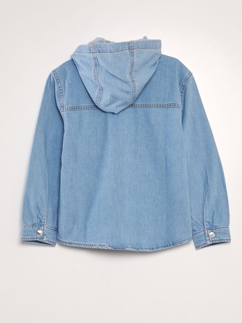 Camisa vaquera con capucha - AZUL