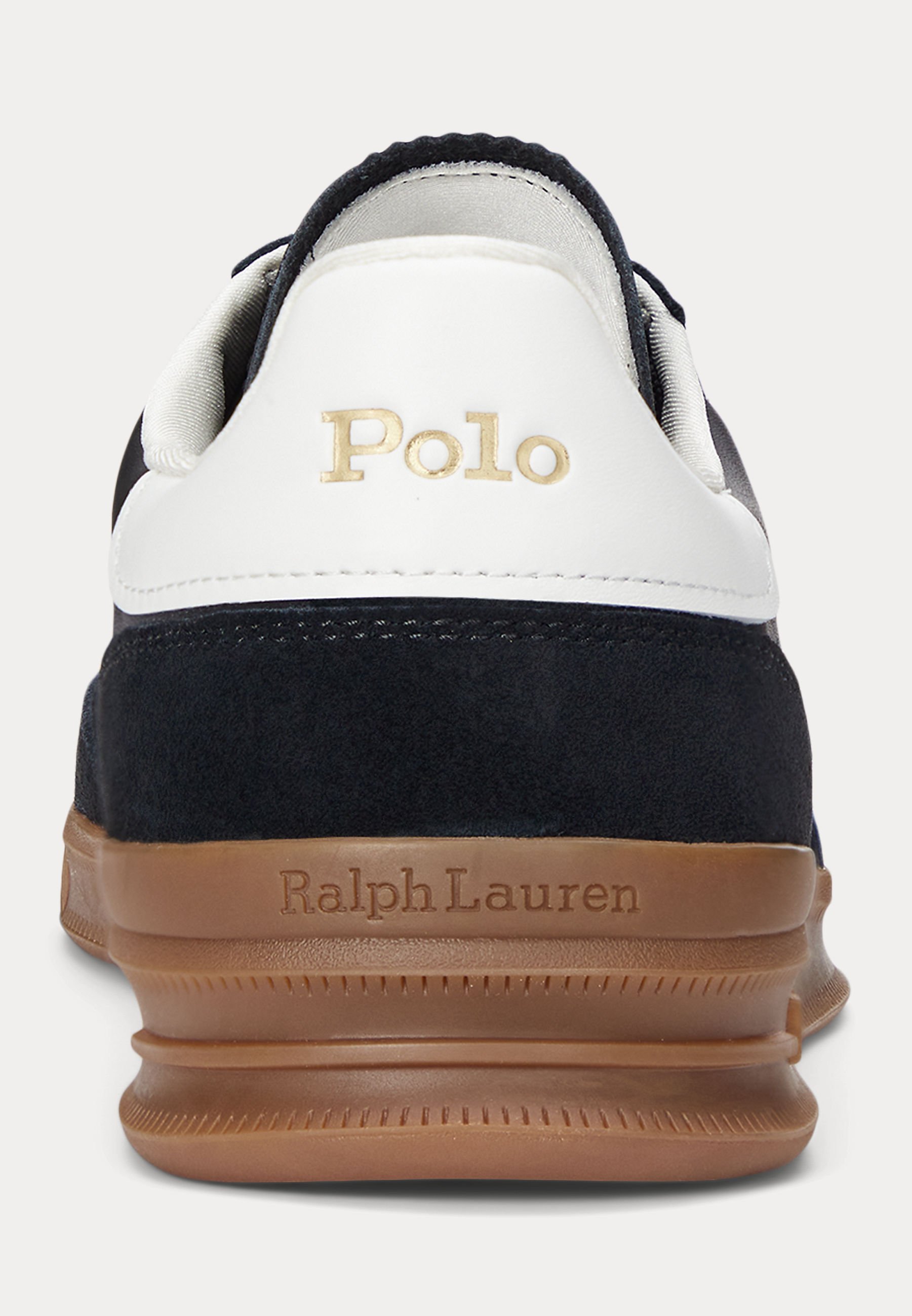 Polo Ralph Lauren HERITAGE AERA LATHER-SUEDE SNEAKER UNISEX - Sportbačiai - juodi/balti