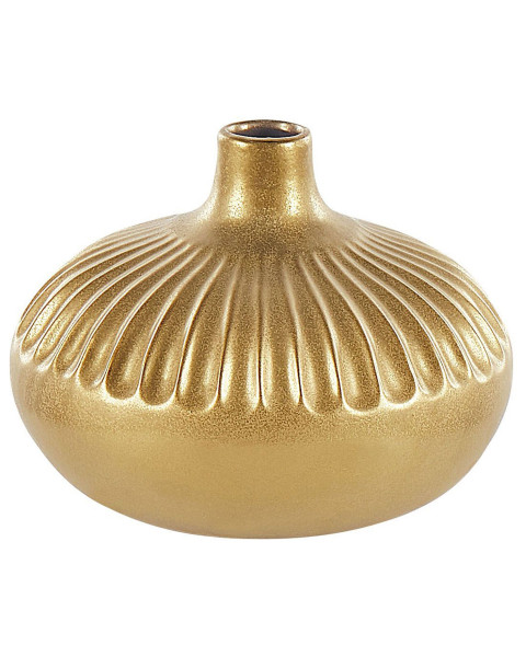 Wazon dekoracyjny ceramiczny 20 cm złoty
