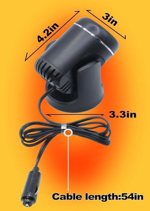 BEVECK Chauffage de Voiture, Chauffage Portable 12V 150 W et dégivreur, Chauffage de Voiture se branchant dans l'allume-Cigare