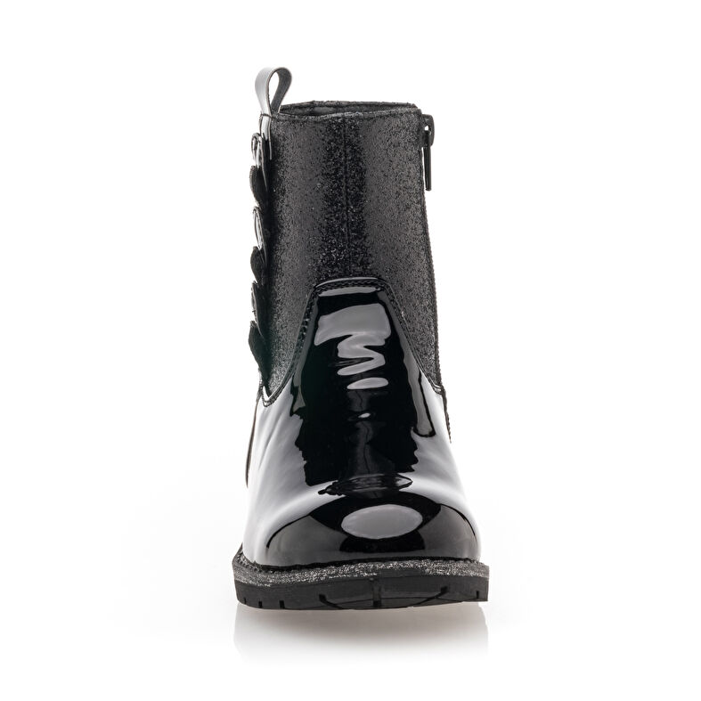 Schwarze Mädchenstiefel/Stiefeletten