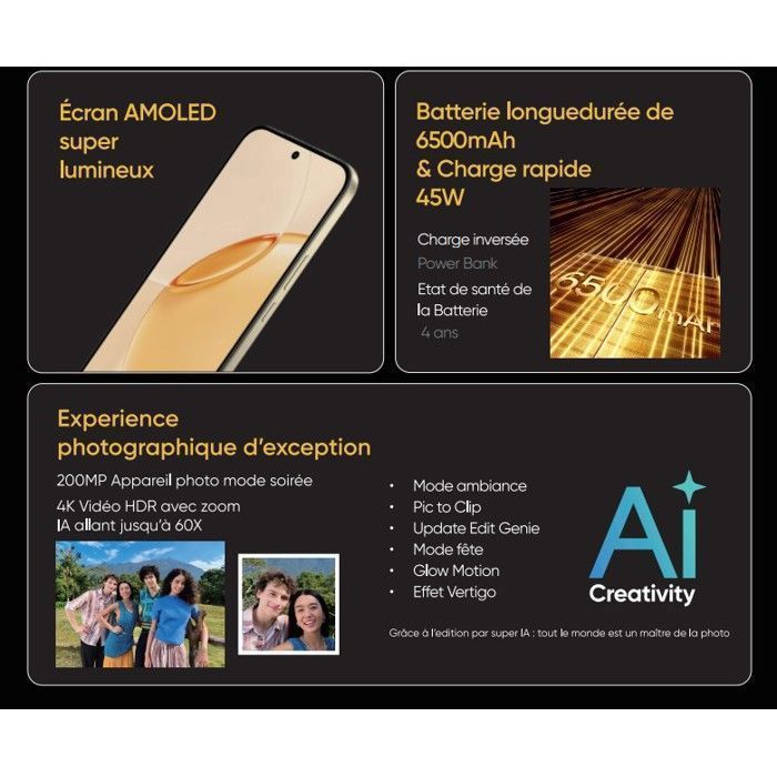 Smartphone Realme 16 Pro 5G 8GB+512GB Violeta Orquídea 200MP 6500mAh IP69 AMOLED 144Hz