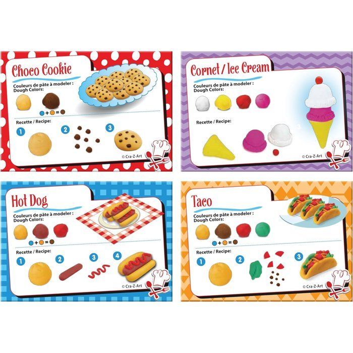 LEXIBOOK CRAZART - Super Chef Zachte en kneedbare boetseerkleiset - 8 potjes inbegrepen