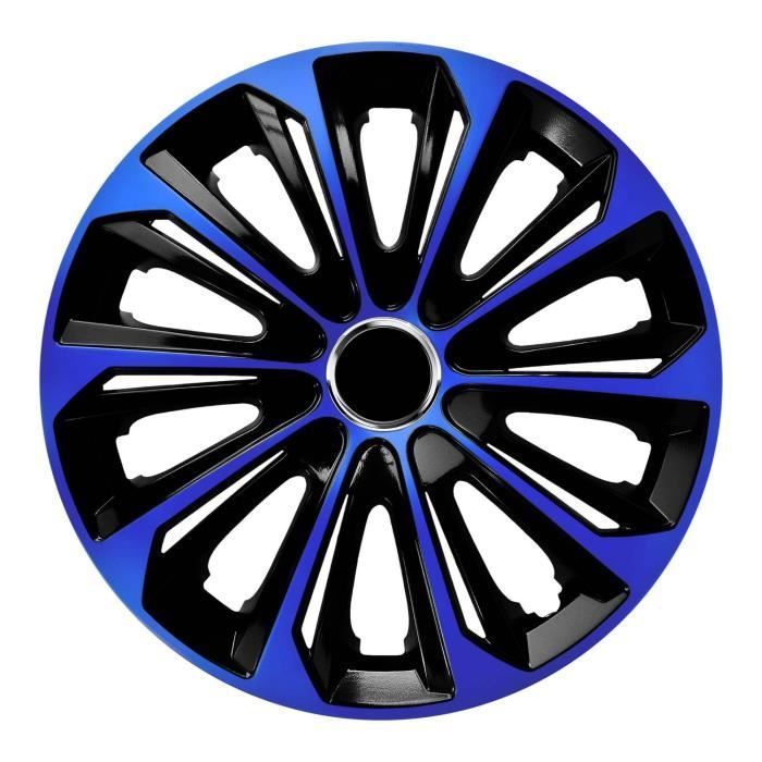 Enjoliveurs de roue - set complet de 4 pièces - NRM Extra Strong - bleu/noir - 15