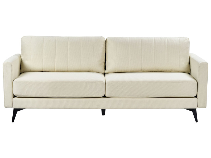 Sofa 3-osobowa tapicerowana jasnobeżowa