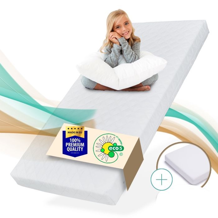 Matelas enfant 90x200 cm - Avec Drap Housse et Housse Lavable - Mousse Froide Haute Qualité - Matelas pour Lit d'Enfant