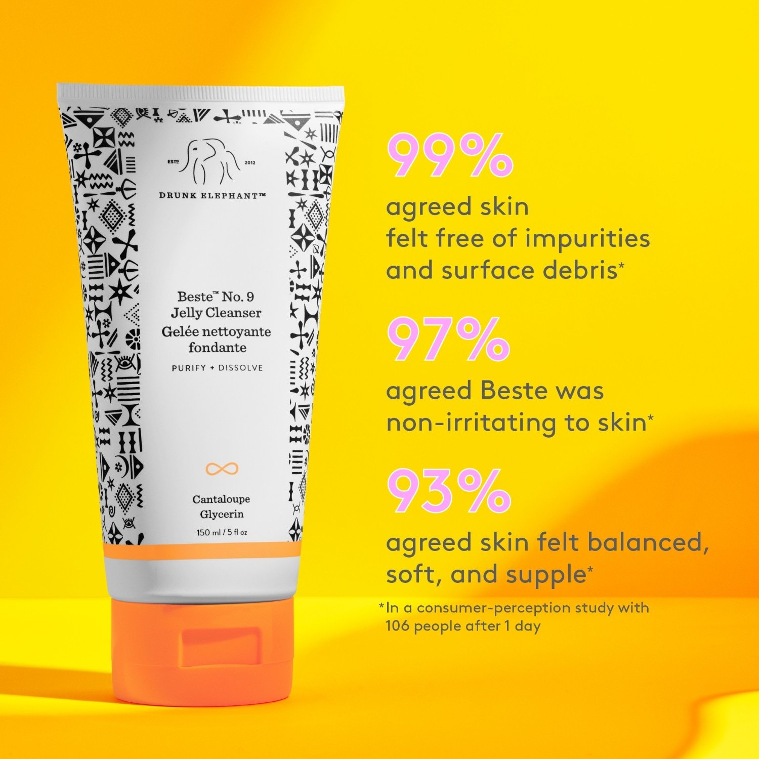 Drunk Elephant tīrīšanas želeja BEST™ Nr. 9 želejas tīrīšanas līdzeklis - 150 ml