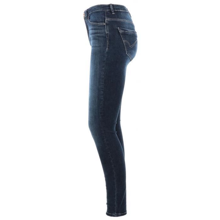 ONLY skinny jeans met hoge taille voor dames, marineblauw - 98% katoen, 2% elastaan