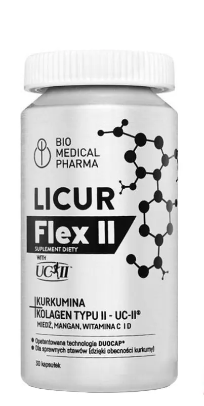 Bio Medical Pharma Licur Flex II Preparat na wzmocnienie stawów Kapsułki