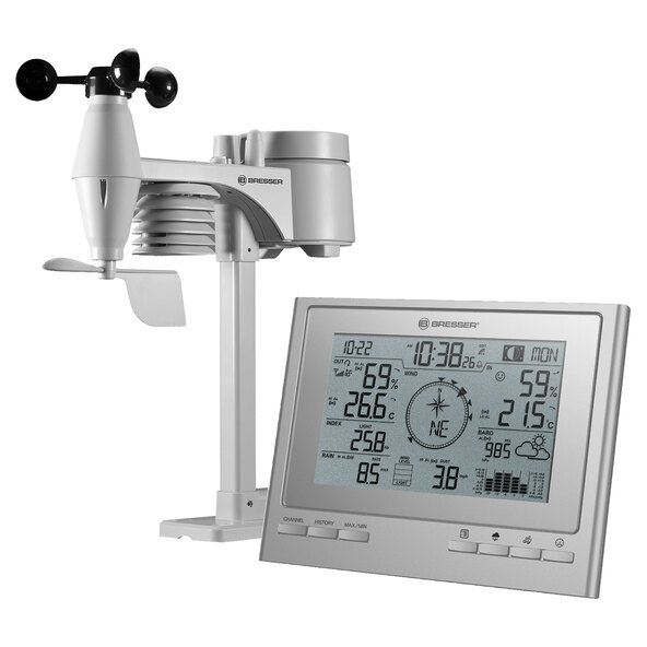 Stație meteo wireless ClimateScout 7 în 1, argintie