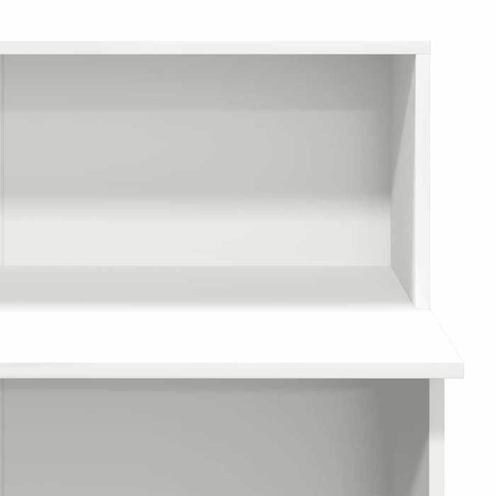 (SOLDE d'été) Bureau de réception - Conception réfléchie - blanc 100 x 50 x 103,5 cm bois d'ingénierie Aspect élégant*1113241