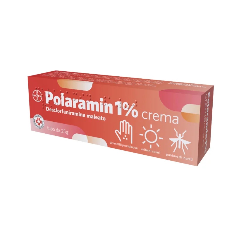 Creme para dermatite Bayer Polaramin 1%, maleato de desclorfeniramina 25 g