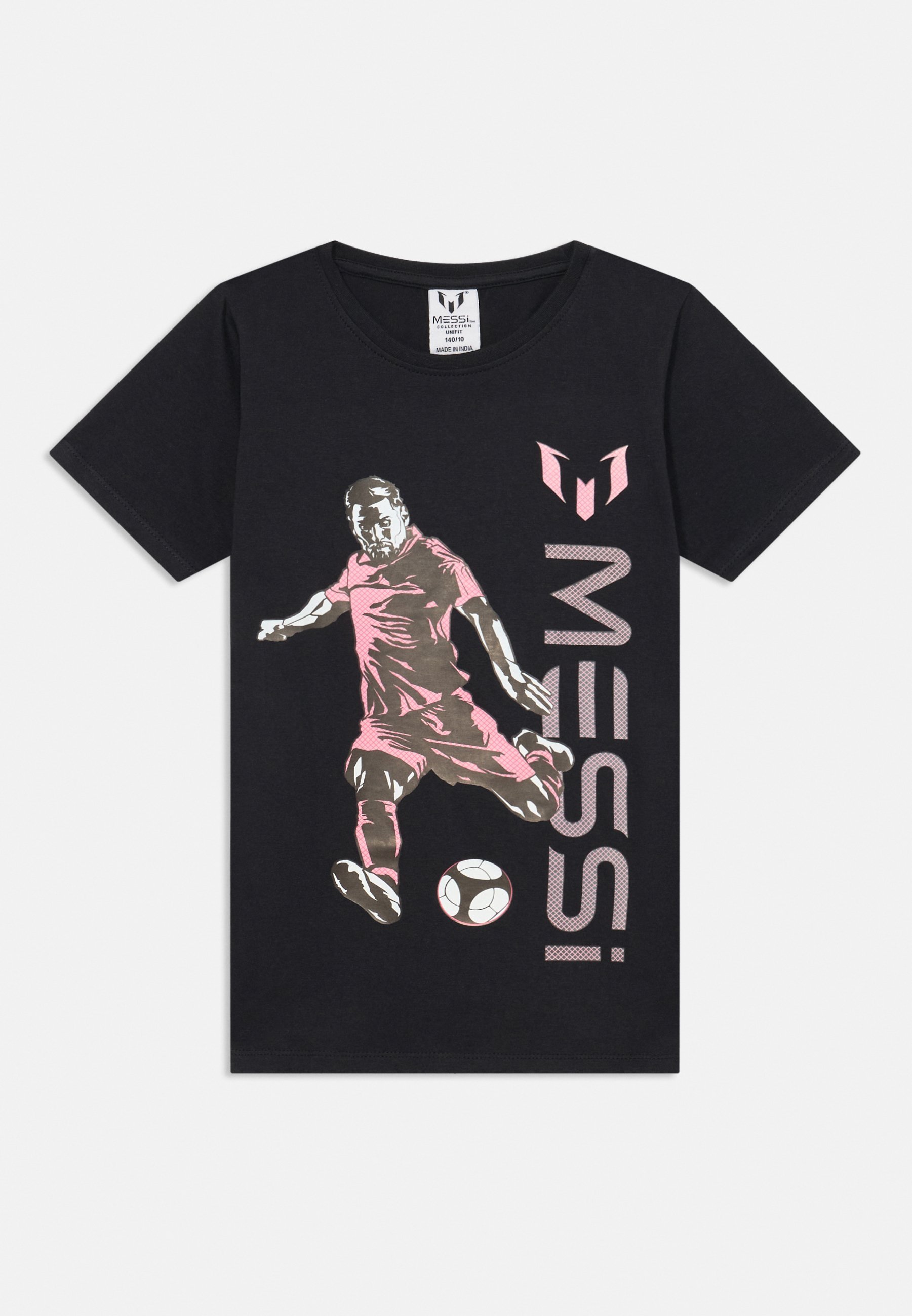 Messi-print T-shirt - zwart