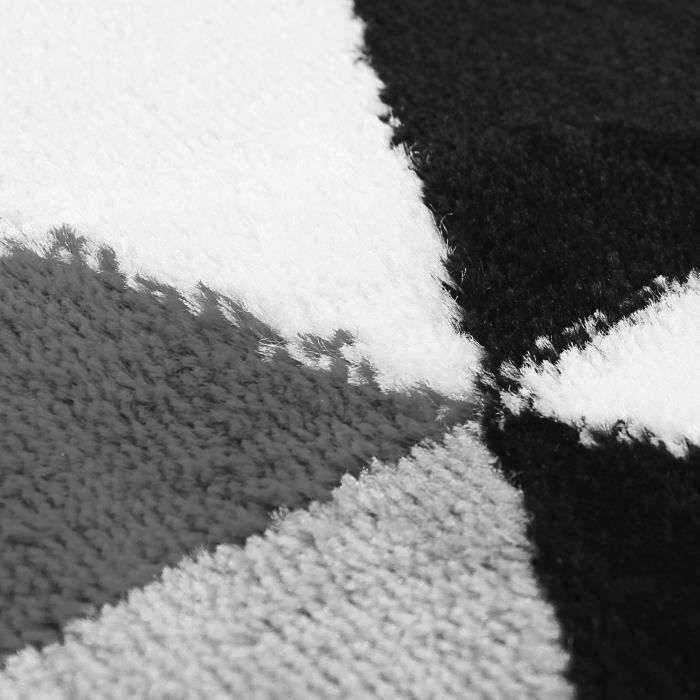 Tappeto da soggiorno TAO SCANDI - 150 x 220 cm - Polipropilene - Nero