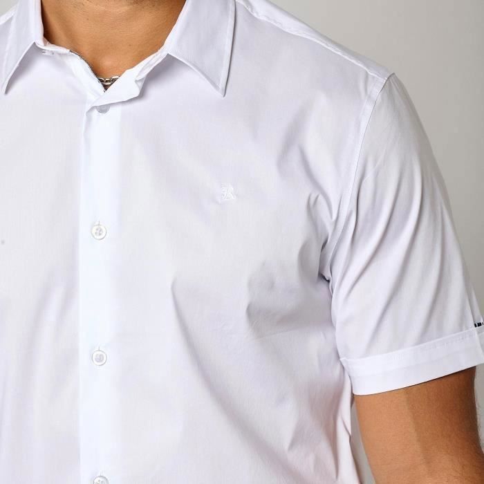Men's white shirt KOURA - KAPORAL - Slim fit - Short sleeves - Shirt collar