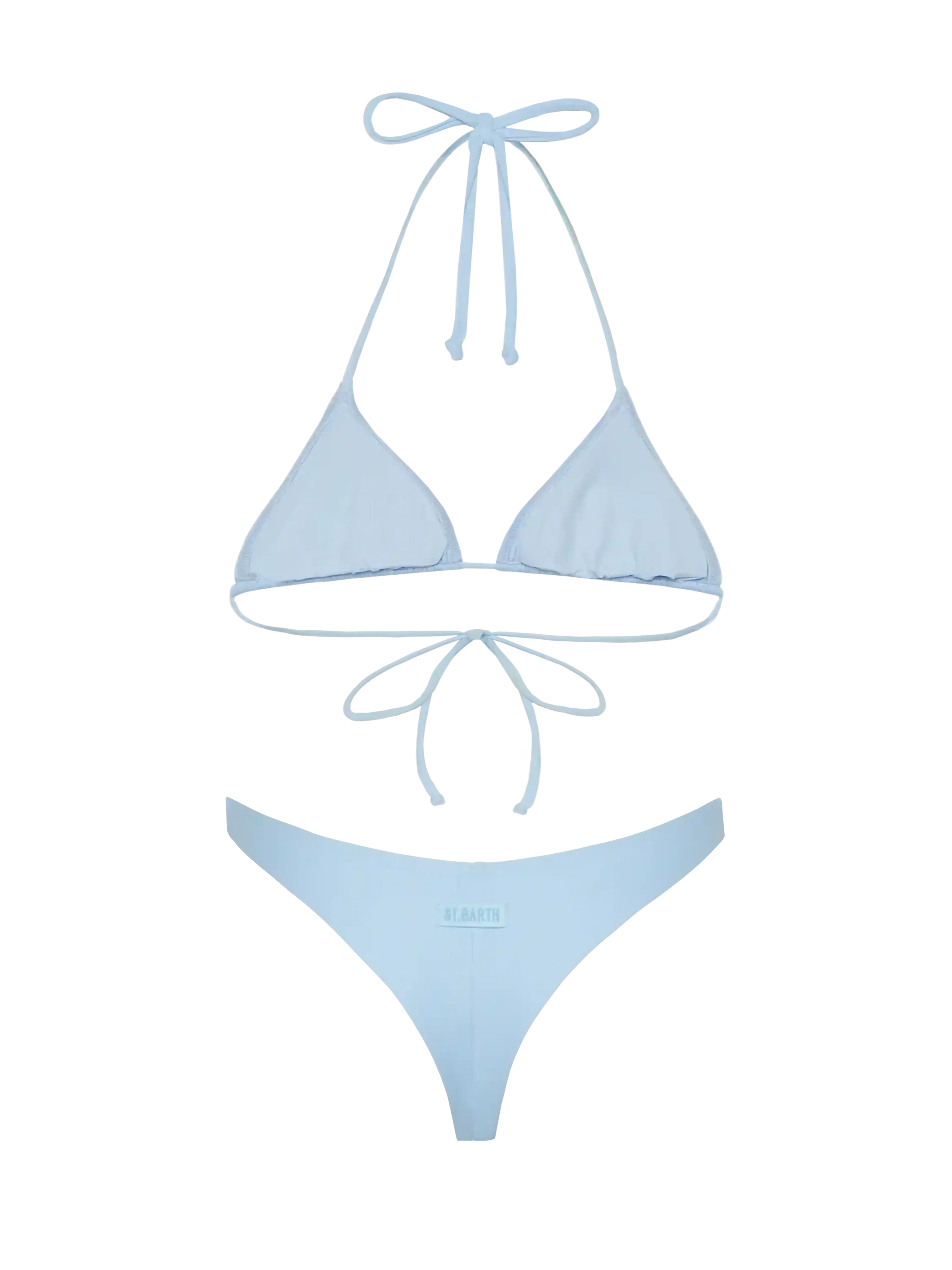 Leah top bikini triangolo azzurro chiaro - Naomi slip mare cheeky colo