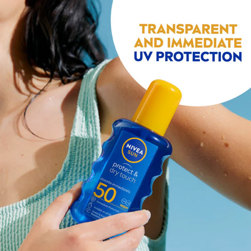 NIVEA SUN Protect & Dry Touch Neviditelný opalovací sprej SPF 50